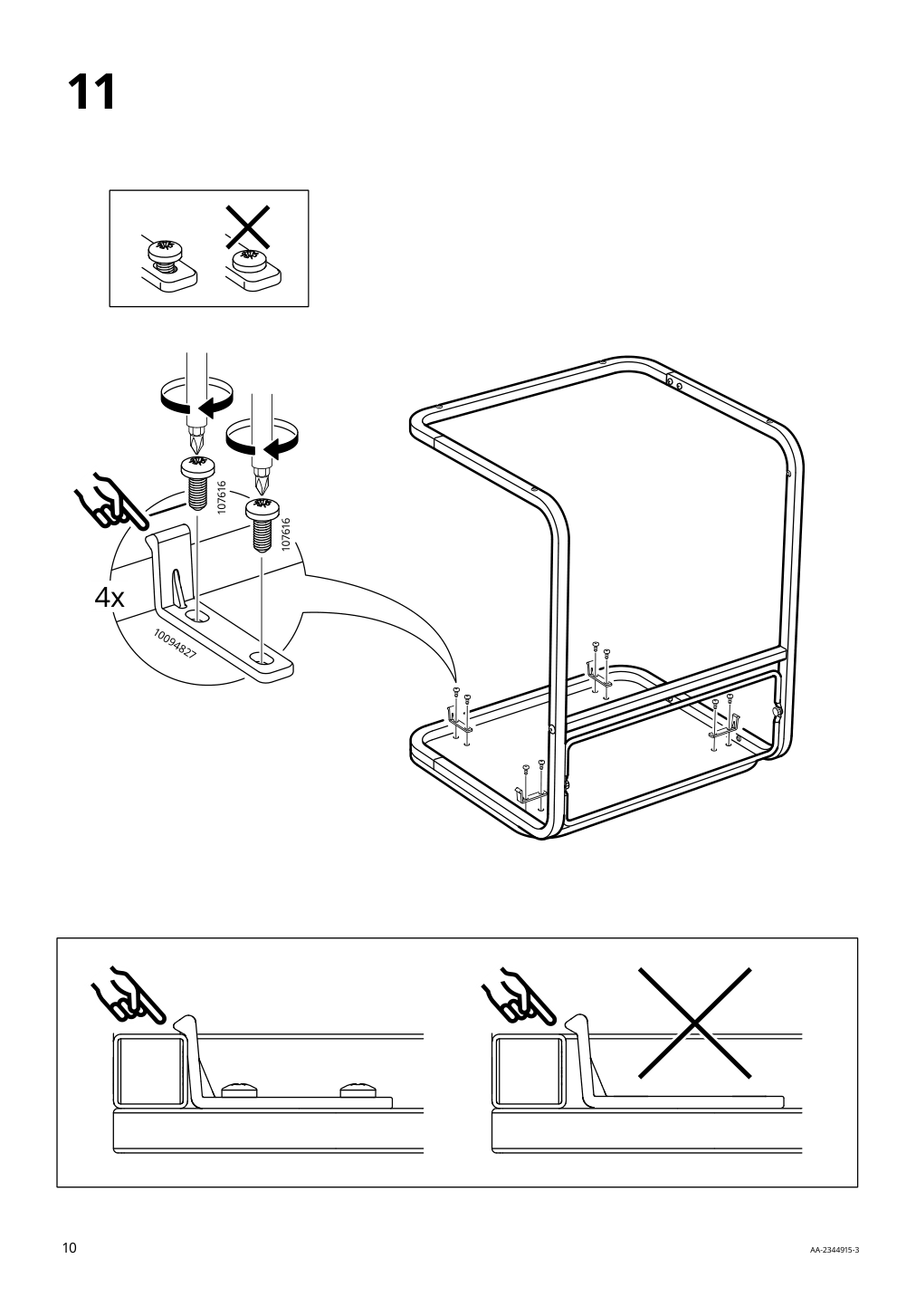 Assembly instructions for IKEA Olseroed side table anthracite dark gray | Page 10 - IKEA OLSERÖD side table 405.309.17