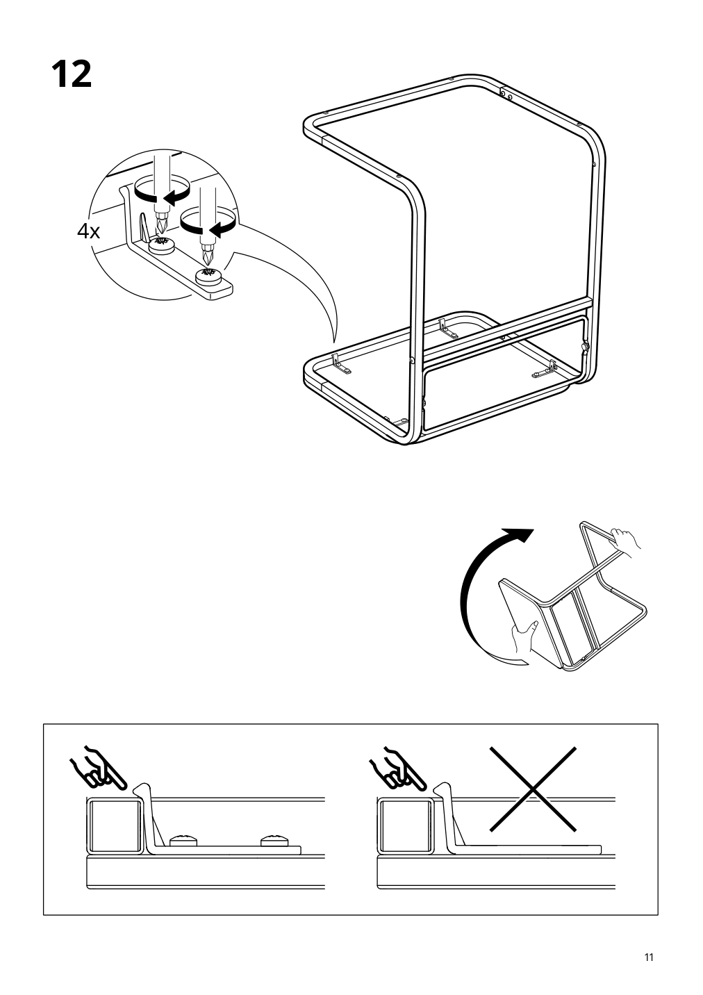 Assembly instructions for IKEA Olseroed side table anthracite dark gray | Page 11 - IKEA OLSERÖD side table 405.309.17