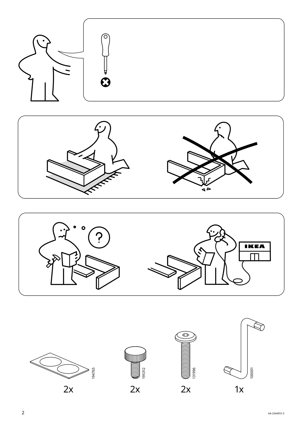 Assembly instructions for IKEA Olseroed side table anthracite dark gray | Page 2 - IKEA OLSERÖD side table 405.309.17