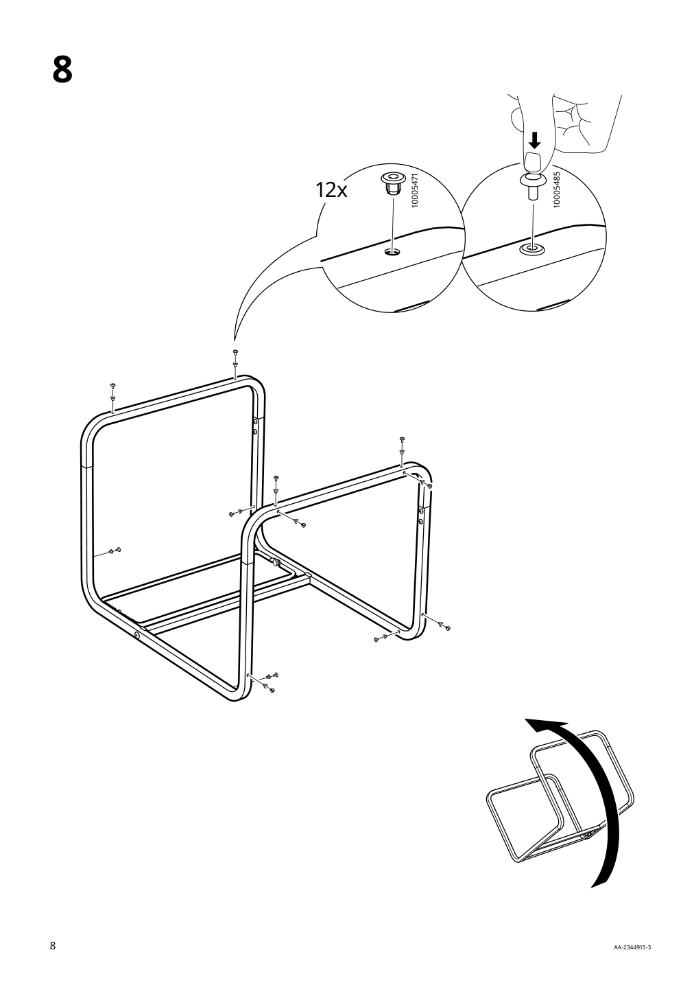 Assembly instructions for IKEA Olseroed side table anthracite dark gray | Page 8 - IKEA OLSERÖD side table 405.309.17