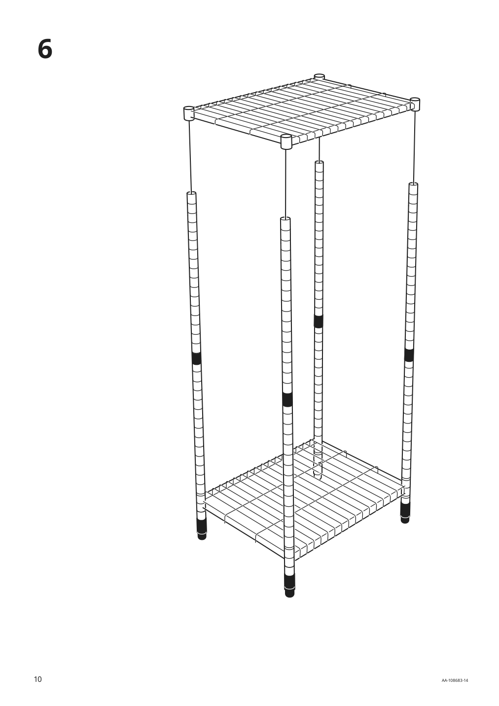 Assembly instructions for IKEA Omar shelf unit galvanized | Page 10 - IKEA OMAR shelving unit with clothes rail 994.876.91