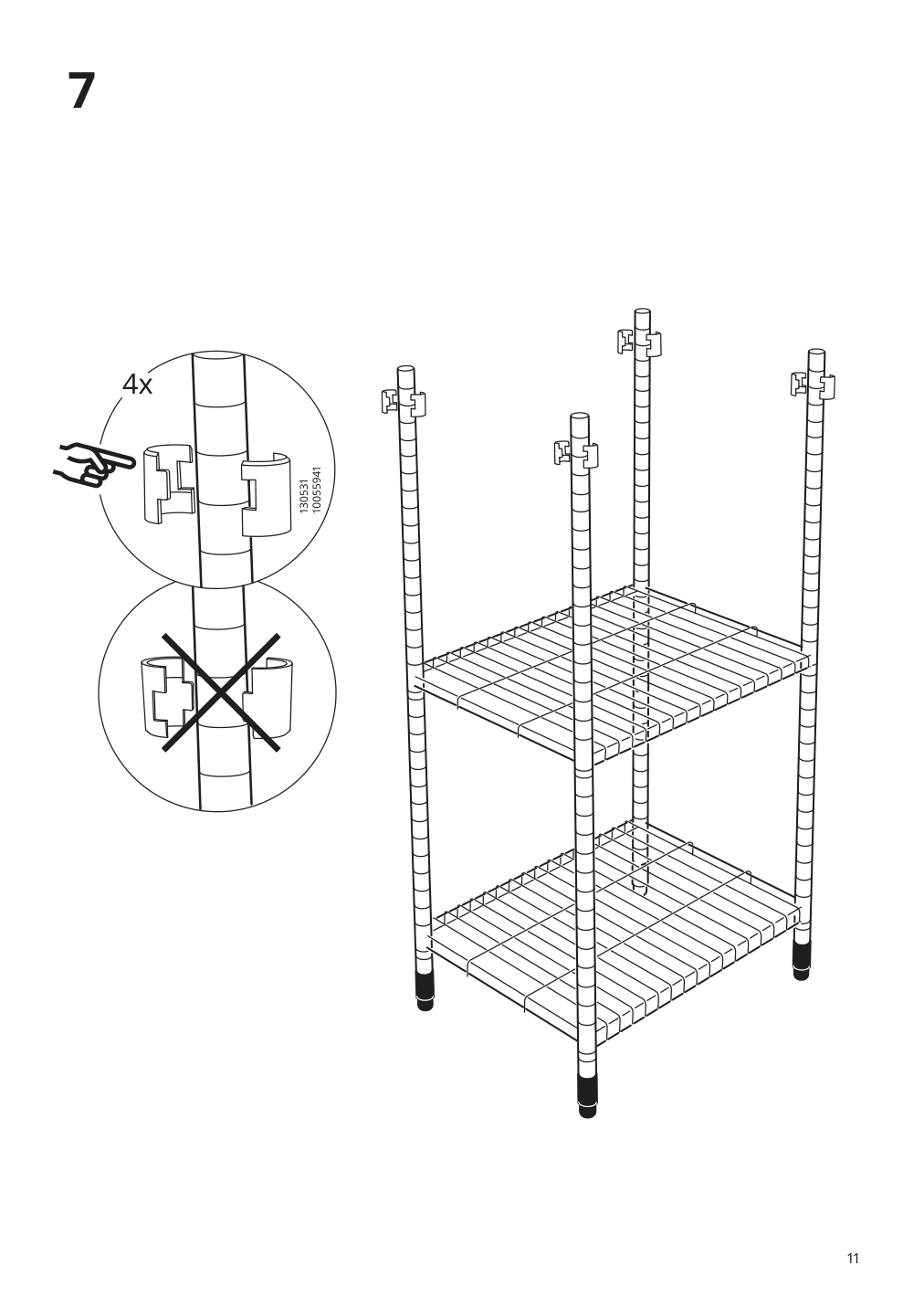 Assembly instructions for IKEA Omar shelf unit galvanized | Page 11 - IKEA OMAR shelving unit with clothes rail 994.876.91