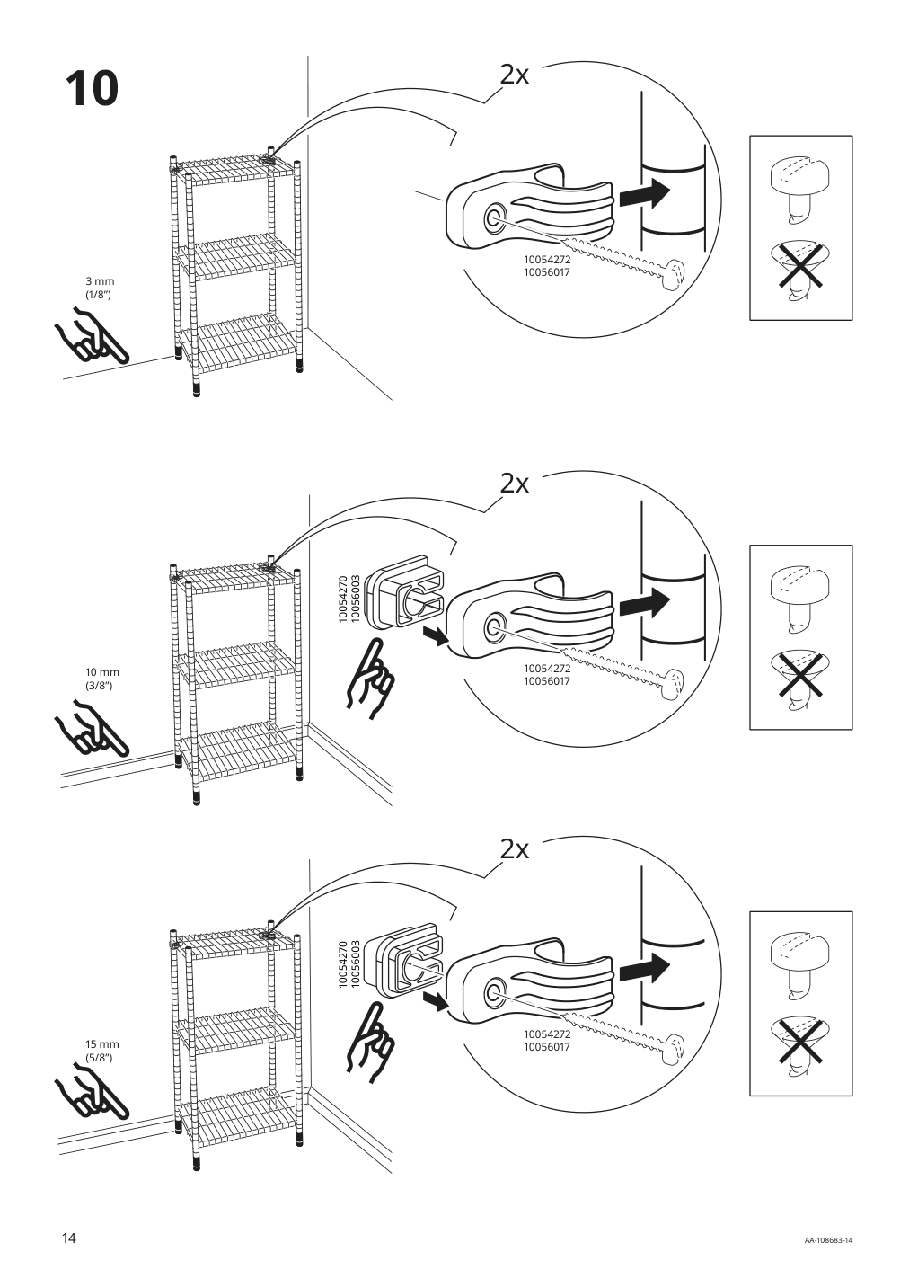 Assembly instructions for IKEA Omar shelf unit galvanized | Page 14 - IKEA OMAR shelving unit with clothes rail 994.876.91