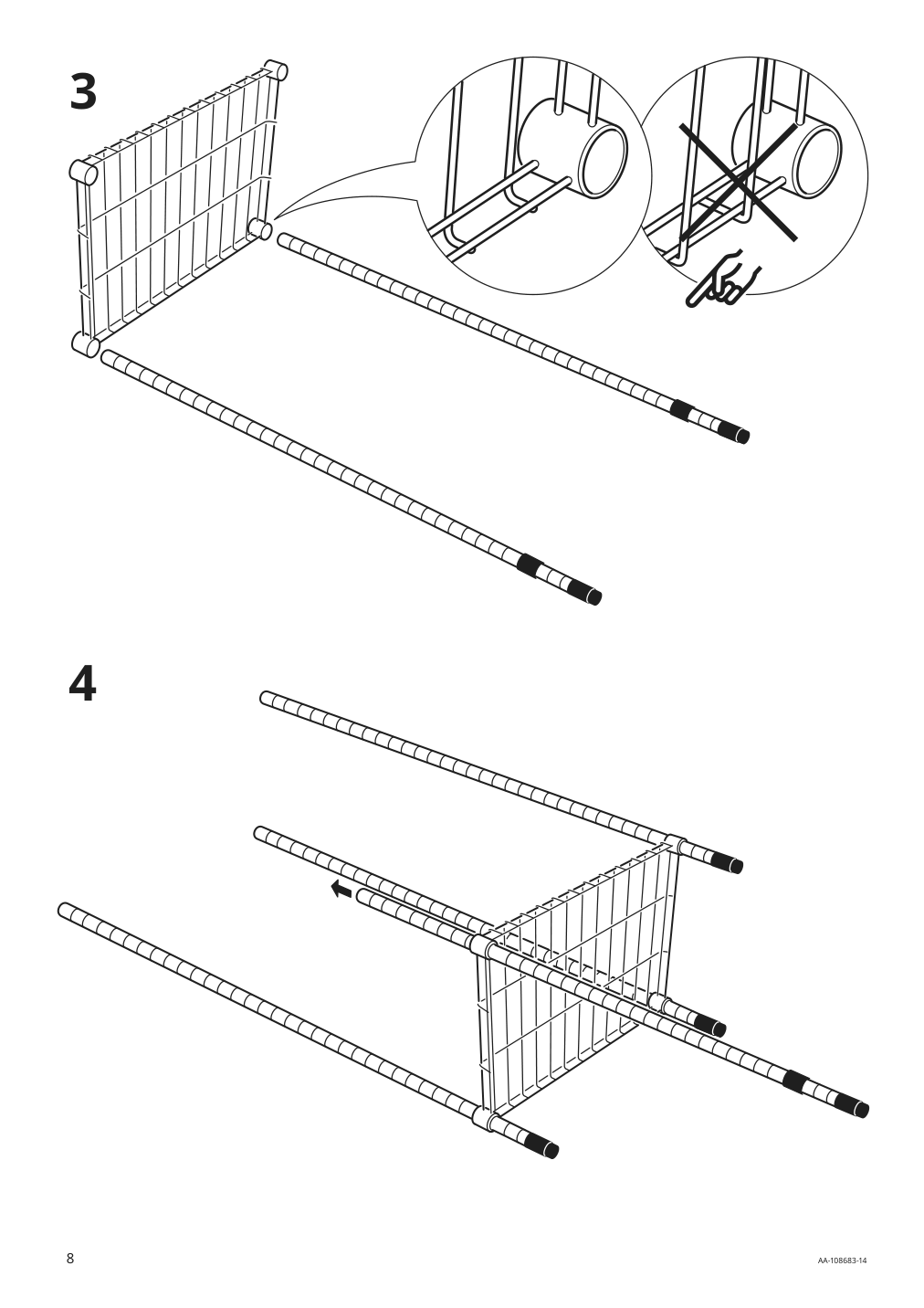 Assembly instructions for IKEA Omar shelf unit galvanized | Page 8 - IKEA OMAR 1 section shelving unit 994.015.41