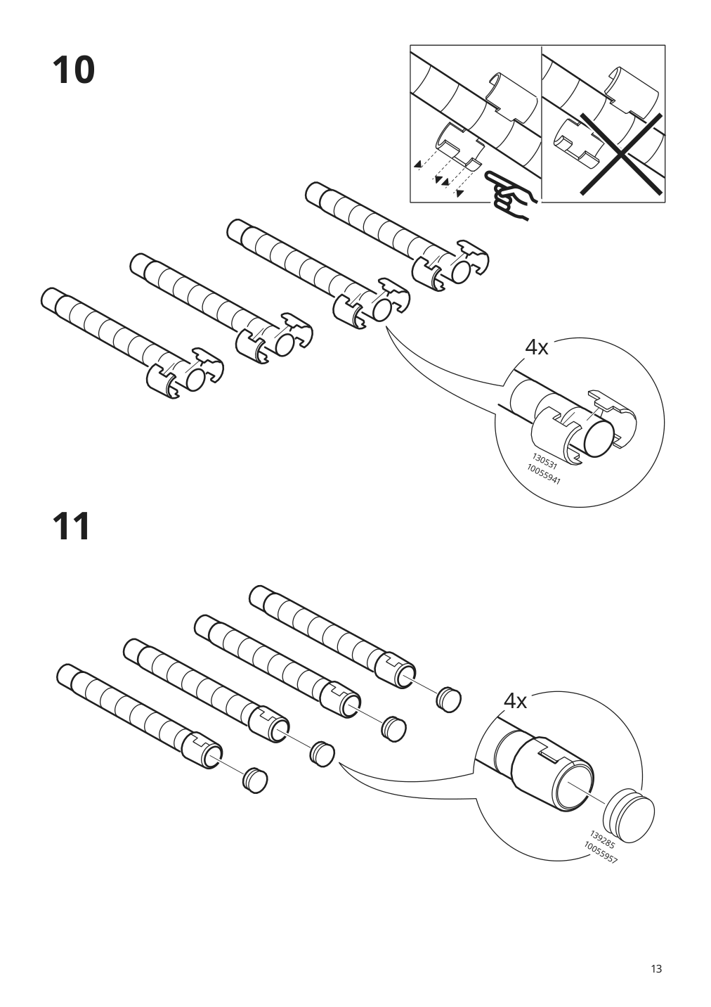 Assembly instructions for IKEA Omar shelving unit with clothes rail galvanized | Page 13 - IKEA OMAR shelving unit with clothes rail 994.876.91