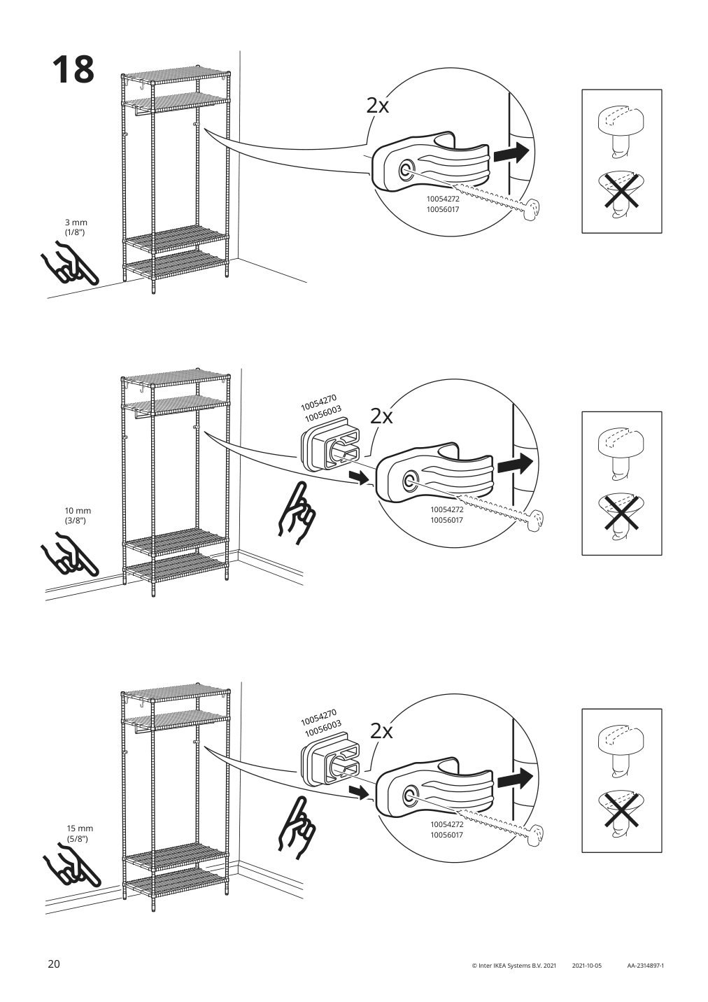 Assembly instructions for IKEA Omar shelving unit with clothes rail galvanized | Page 20 - IKEA OMAR shelving unit with clothes rail 605.309.78