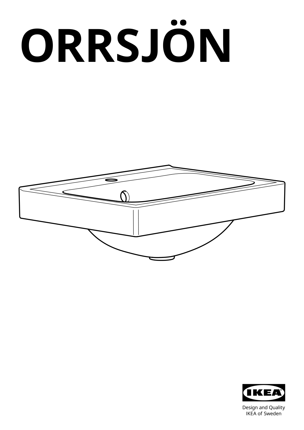 Assembly instructions for IKEA Orrsjoen deep sink white | Page 1 - IKEA TÄNNFORSEN / ORRSJÖN Bathroom vanity with sink & faucet 795.307.04
