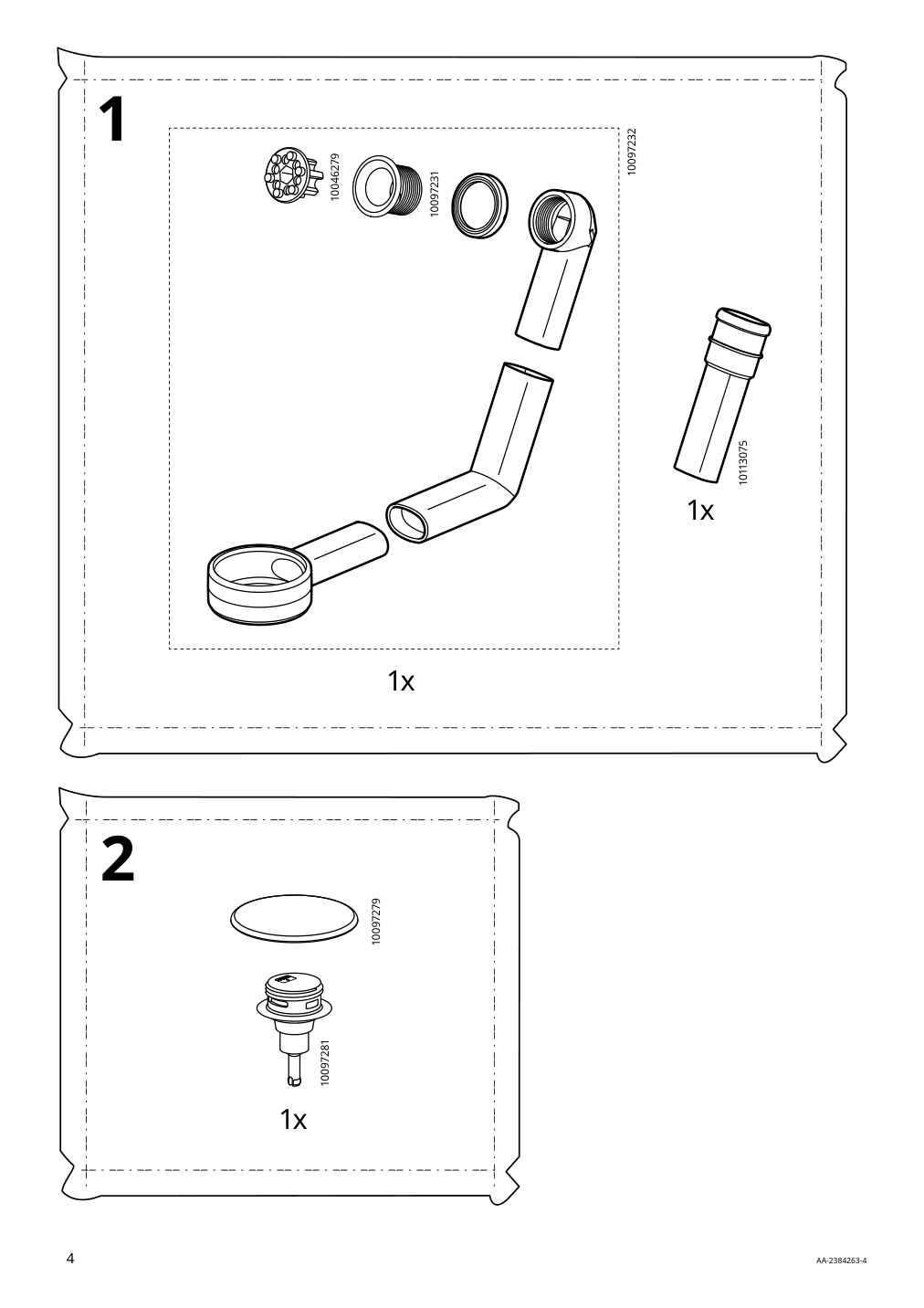 Assembly instructions for IKEA Orrsjoen deep sink white | Page 4 - IKEA TÄNNFORSEN / ORRSJÖN Bathroom vanity with sink & faucet 795.307.04