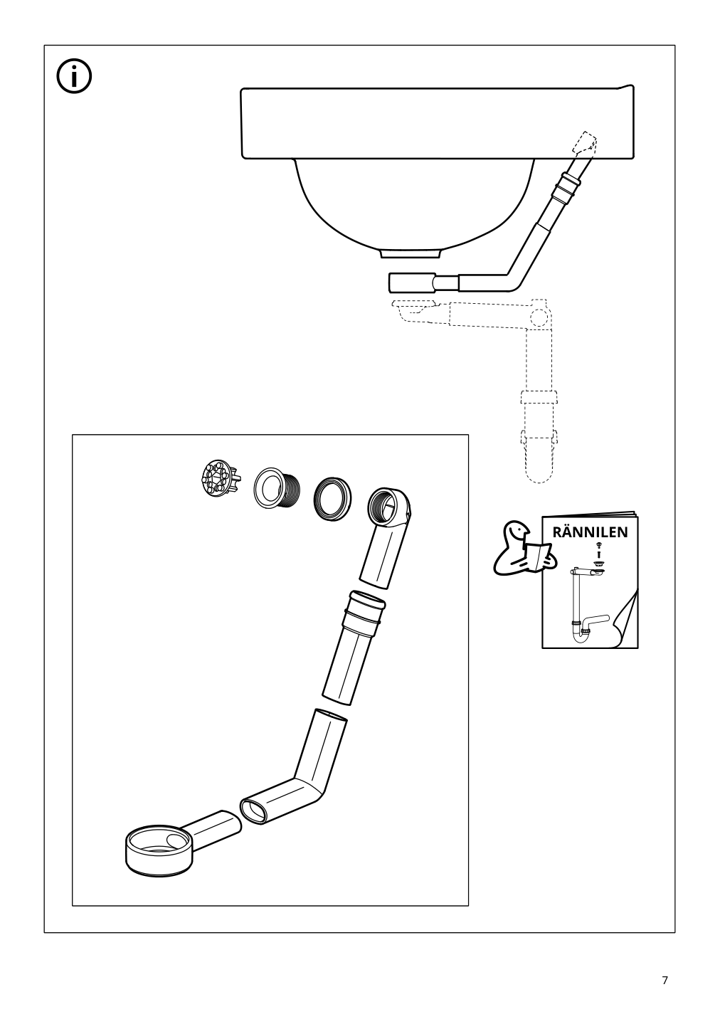 Assembly instructions for IKEA Orrsjoen deep sink white | Page 7 - IKEA TÄNNFORSEN / ORRSJÖN Bathroom vanity with sink & faucet 795.307.04