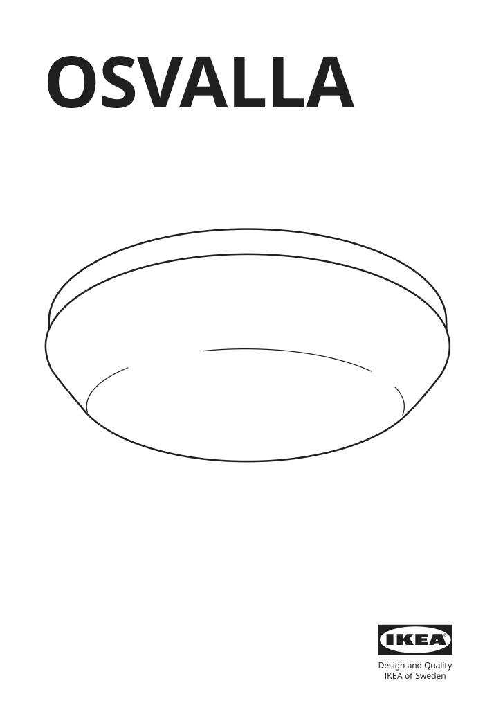 Assembly instructions for IKEA Osvalla led ceiling lamp wireless dimmable gray | Page 1 - IKEA OSVALLA LED ceiling lamp 304.759.16