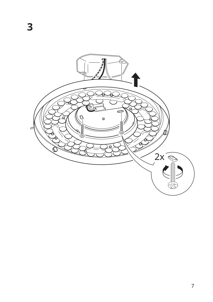 Assembly instructions for IKEA Osvalla led ceiling lamp wireless dimmable gray | Page 7 - IKEA OSVALLA LED ceiling lamp 304.759.16