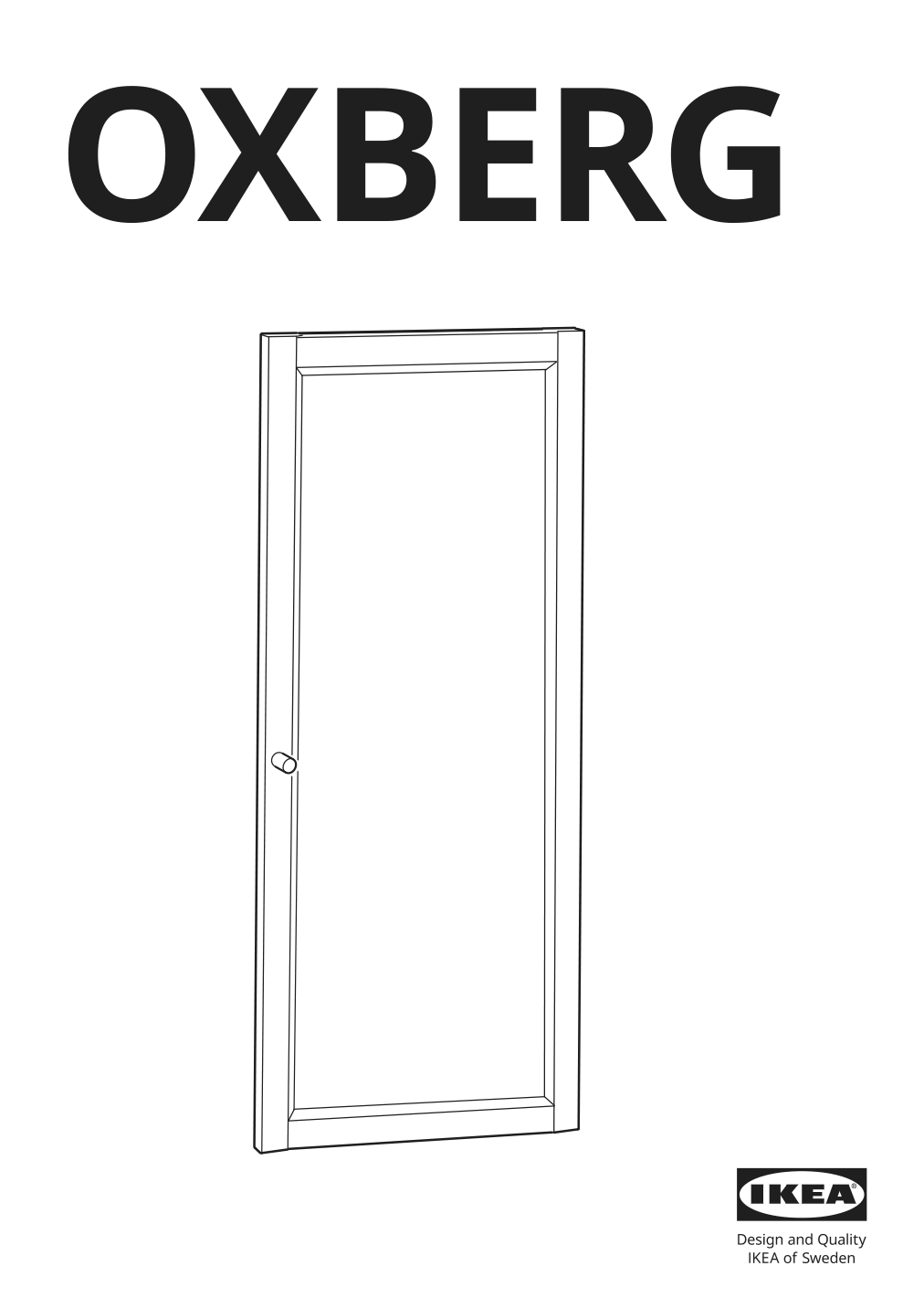 Assembly instructions for IKEA Oxberg door white | Page 1 - IKEA BILLY / BESTÅ TV storage combination 893.986.81