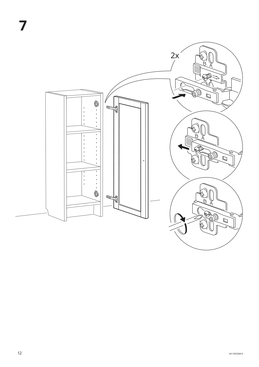 Assembly instructions for IKEA Oxberg door brown walnut effect | Page 12 - IKEA BILLY / EKET storage combination with doors 095.060.76