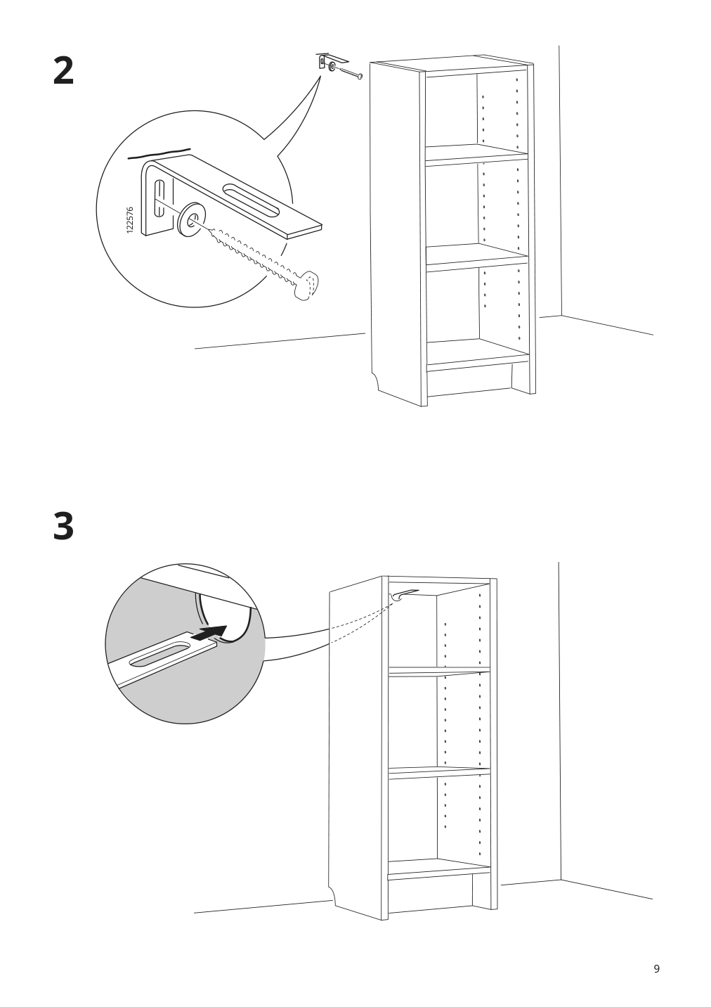 Assembly instructions for IKEA Oxberg door white | Page 9 - IKEA BILLY / OXBERG bookcase with doors 292.810.66