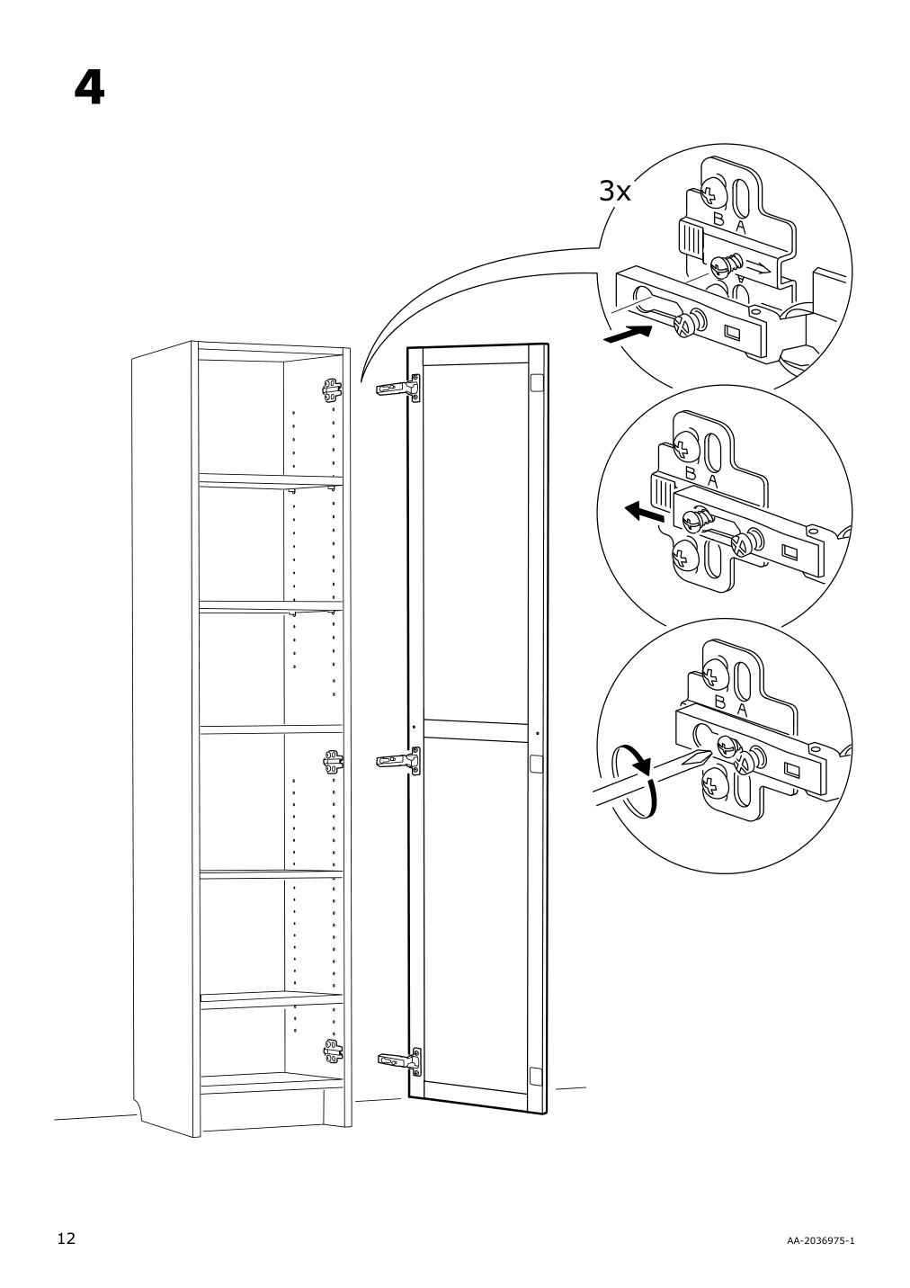 Assembly instructions for IKEA Oxberg door white | Page 12 - IKEA BILLY / OXBERG bookcase with doors 792.873.58