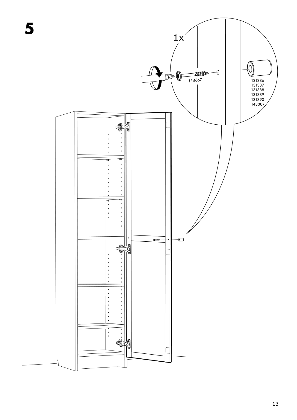 Assembly instructions for IKEA Oxberg door white | Page 13 - IKEA BILLY / OXBERG bookcase with doors 792.873.58