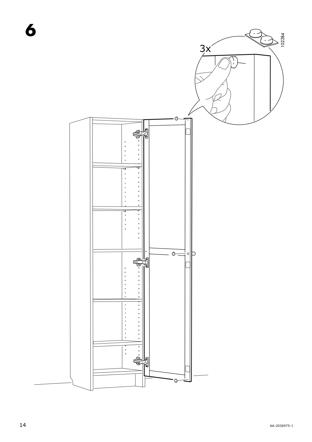 Assembly instructions for IKEA Oxberg door white | Page 14 - IKEA BILLY / OXBERG bookcase with doors 792.873.58