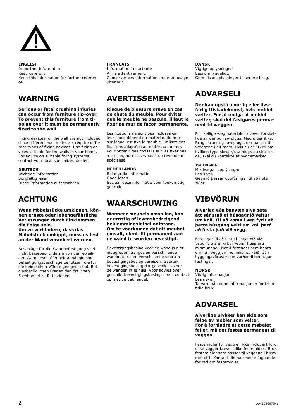 Assembly instructions for IKEA Oxberg door white | Page 2 - IKEA BILLY / OXBERG bookcase with doors 792.873.58