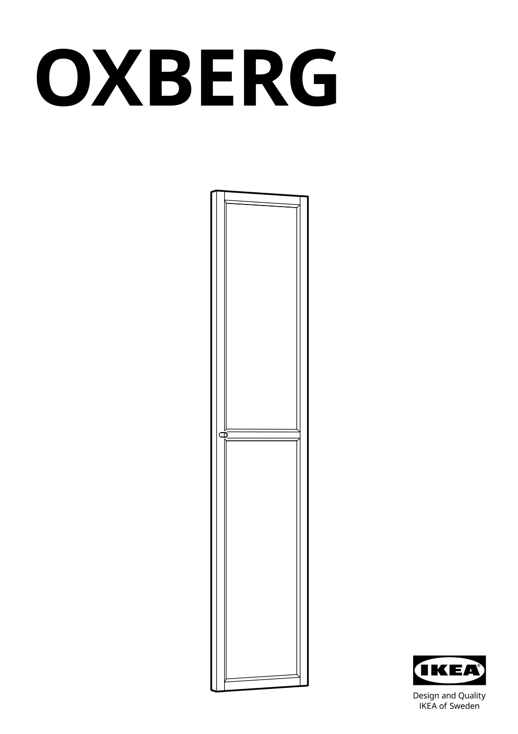 Assembly instructions for IKEA Oxberg door white | Page 1 - IKEA BILLY / OXBERG bookcase with doors 792.873.58