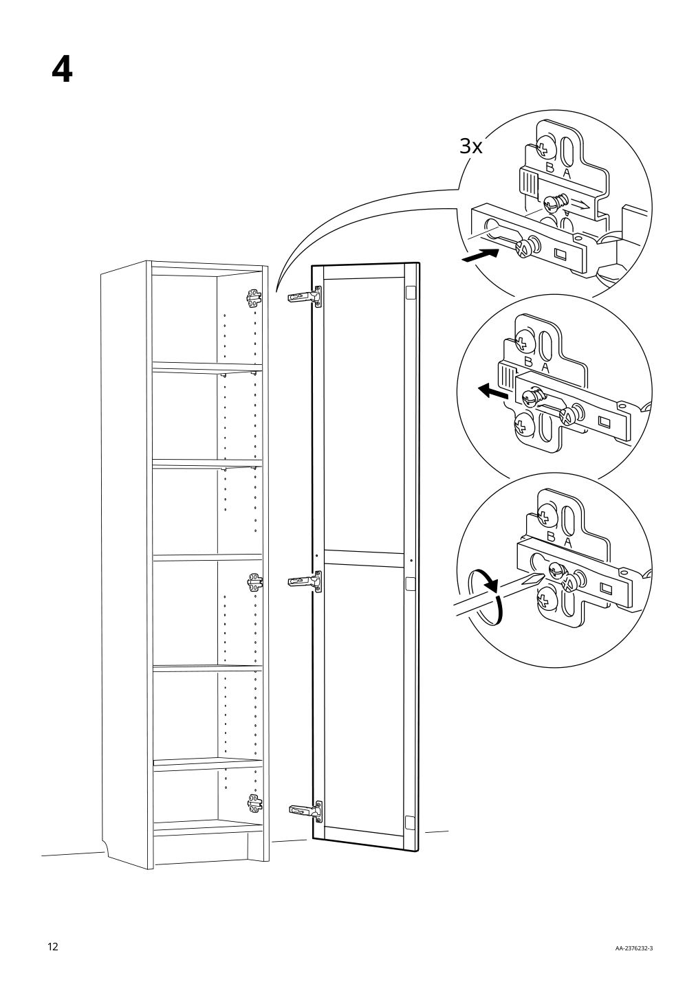 Assembly instructions for IKEA Oxberg door white | Page 12 - IKEA BILLY / OXBERG bookcase with doors 792.873.58