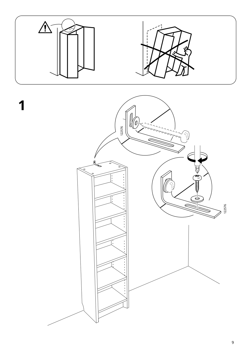 Assembly instructions for IKEA Oxberg door white | Page 9 - IKEA BILLY / OXBERG bookcase with doors 792.873.58