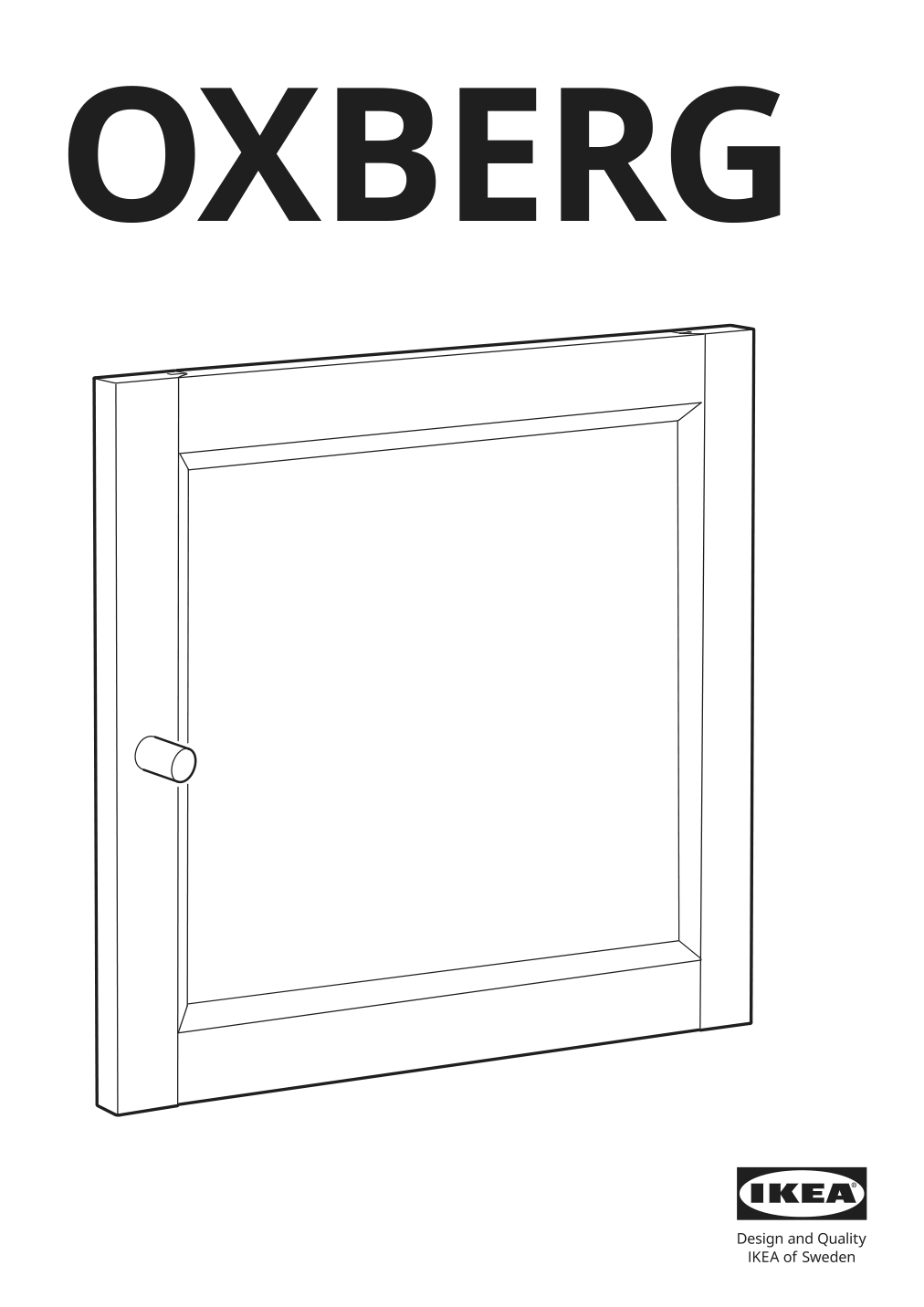 Assembly instructions for IKEA Oxberg glass door birch veneer | Page 1 - IKEA BILLY / OXBERG bookcase 990.234.08