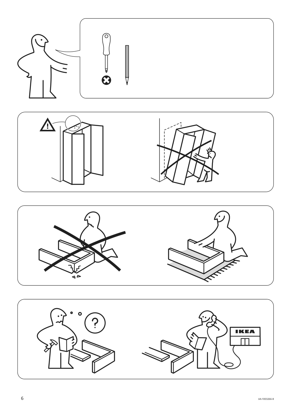 Assembly instructions for IKEA Oxberg glass door birch veneer | Page 6 - IKEA BILLY / OXBERG bookcase 990.234.08