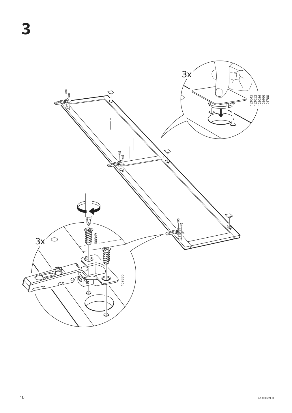 Assembly instructions for IKEA Oxberg glass door birch veneer | Page 10 - IKEA BILLY / OXBERG bookcase 990.234.08