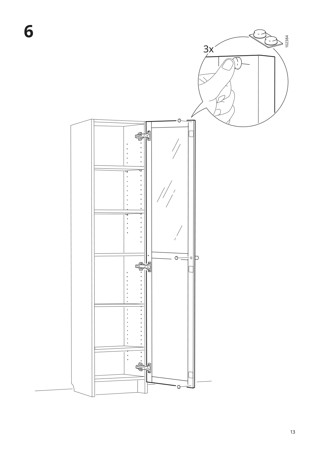 Assembly instructions for IKEA Oxberg panel glass door birch veneer | Page 13 - IKEA OXBERG panel/glass door 902.756.22