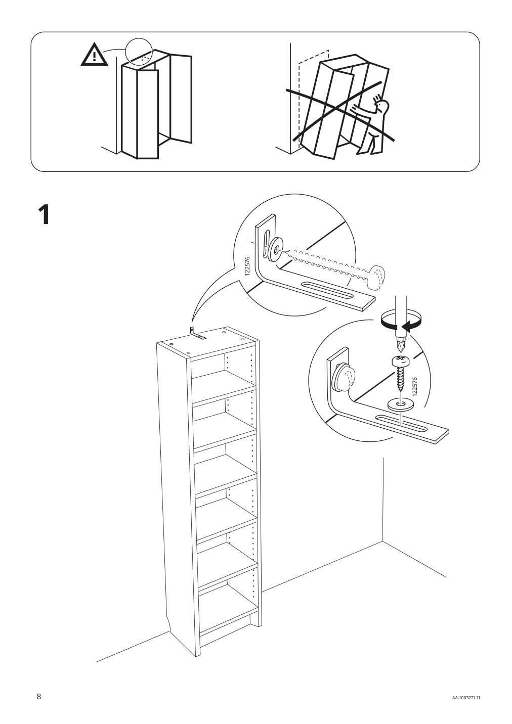 Assembly instructions for IKEA Oxberg panel glass door birch veneer | Page 8 - IKEA OXBERG panel/glass door 902.756.22