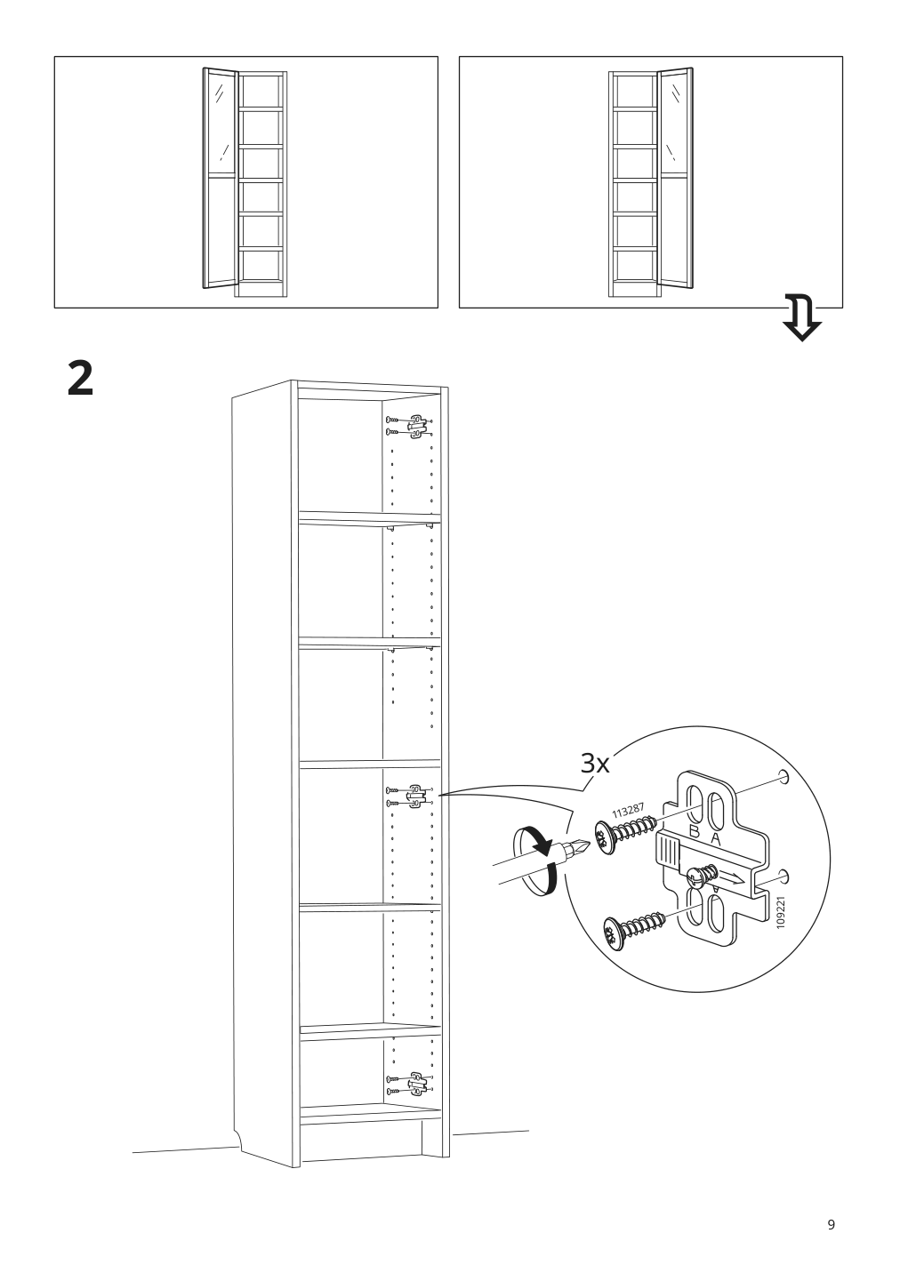 Assembly instructions for IKEA Oxberg panel glass door birch veneer | Page 9 - IKEA OXBERG panel/glass door 902.756.22