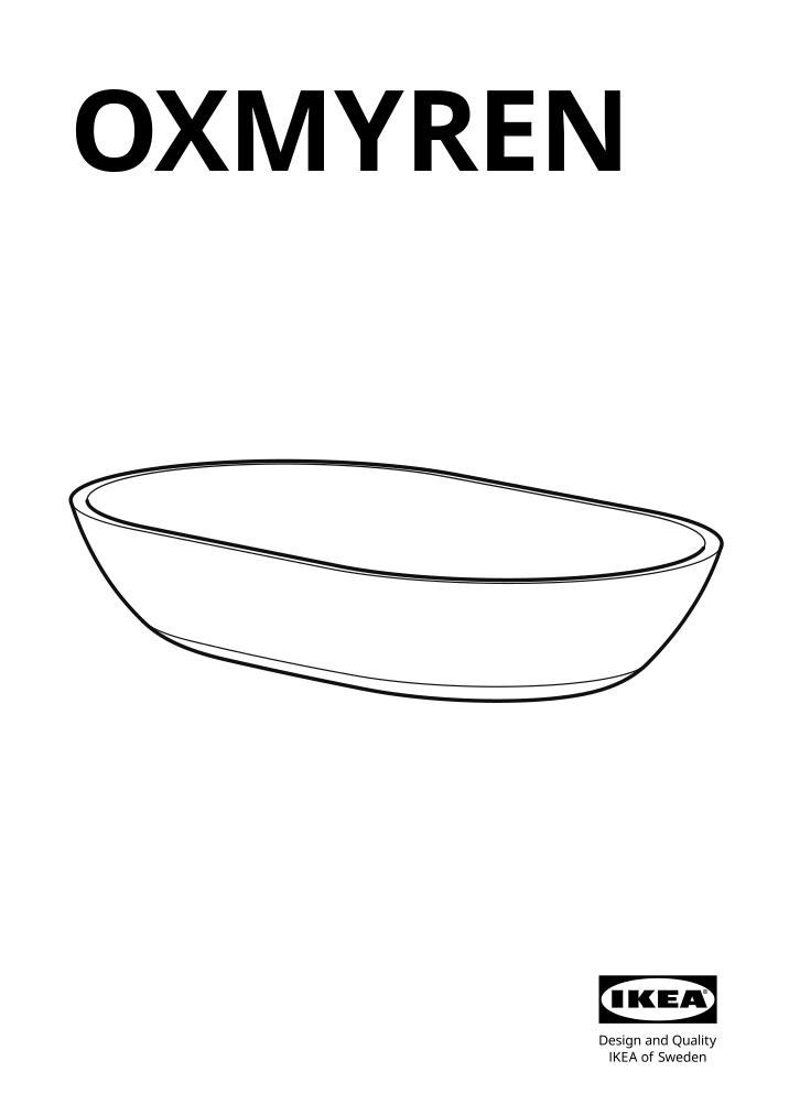 Assembly instructions for IKEA Oxmyren countertop sink glass dark gray | Page 1 - IKEA GODMORGON/TOLKEN / OXMYREN sink cabinet w countertop sink 494.431.24