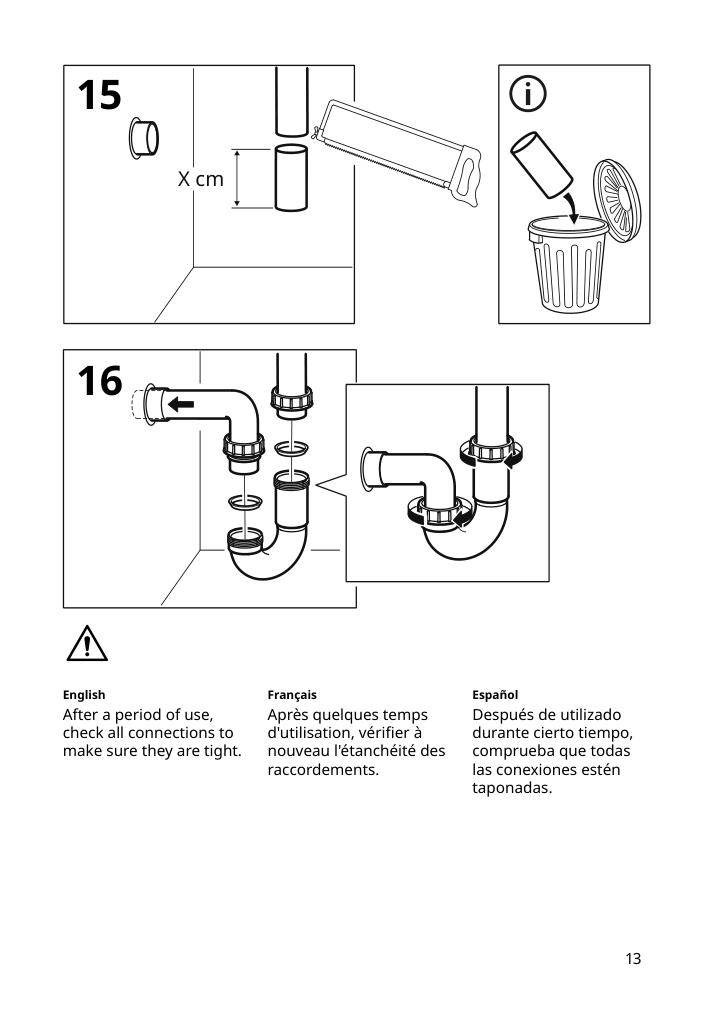 Assembly instructions for IKEA Oxmyren countertop sink glass dark gray | Page 13 - IKEA GODMORGON/TOLKEN / OXMYREN sink cabinet w countertop sink 394.431.48