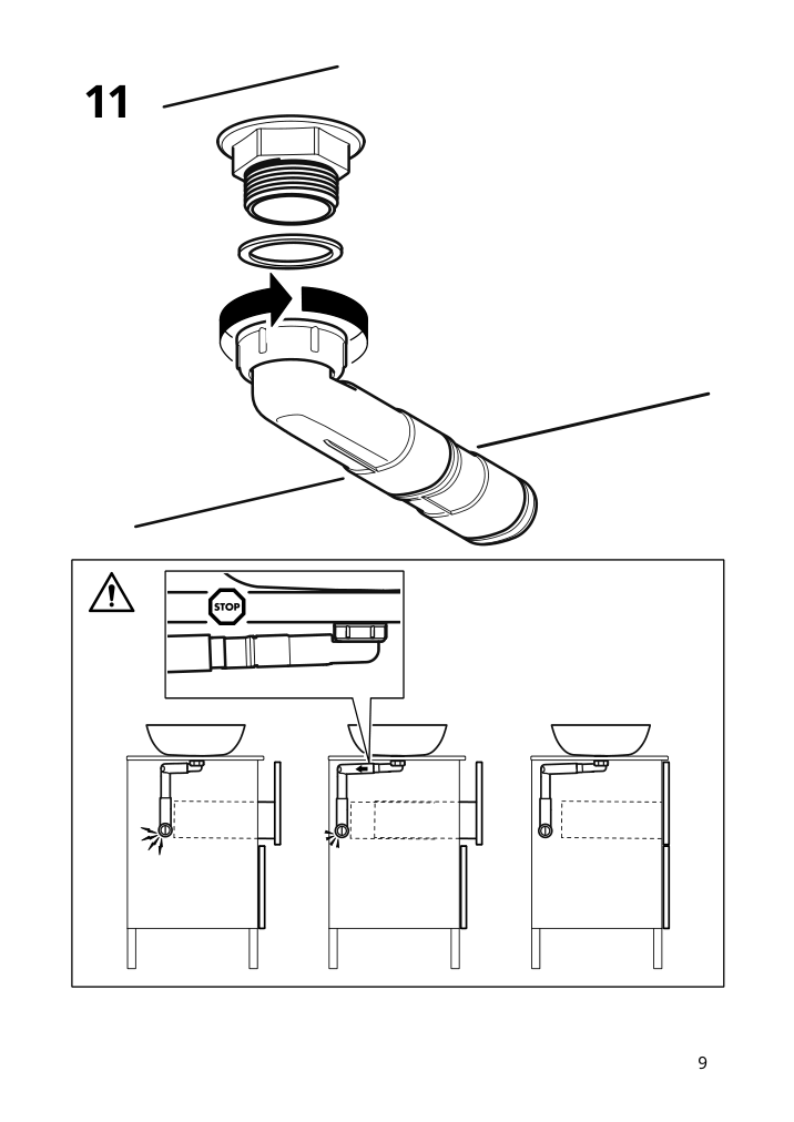 Assembly instructions for IKEA Oxmyren countertop sink glass dark gray | Page 9 - IKEA GODMORGON/TOLKEN / OXMYREN sink cabinet w countertop sink 394.431.48