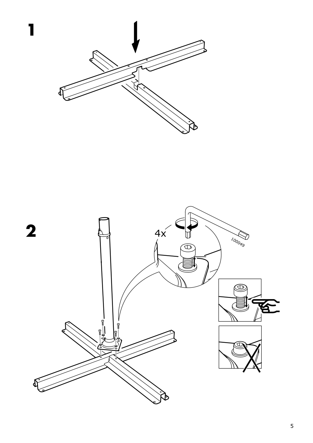 Assembly instructions for IKEA Oxnoe umbrella frame hanging gray | Page 5 - IKEA OXNÖ / VÅRHOLMEN umbrella, hanging 693.257.37