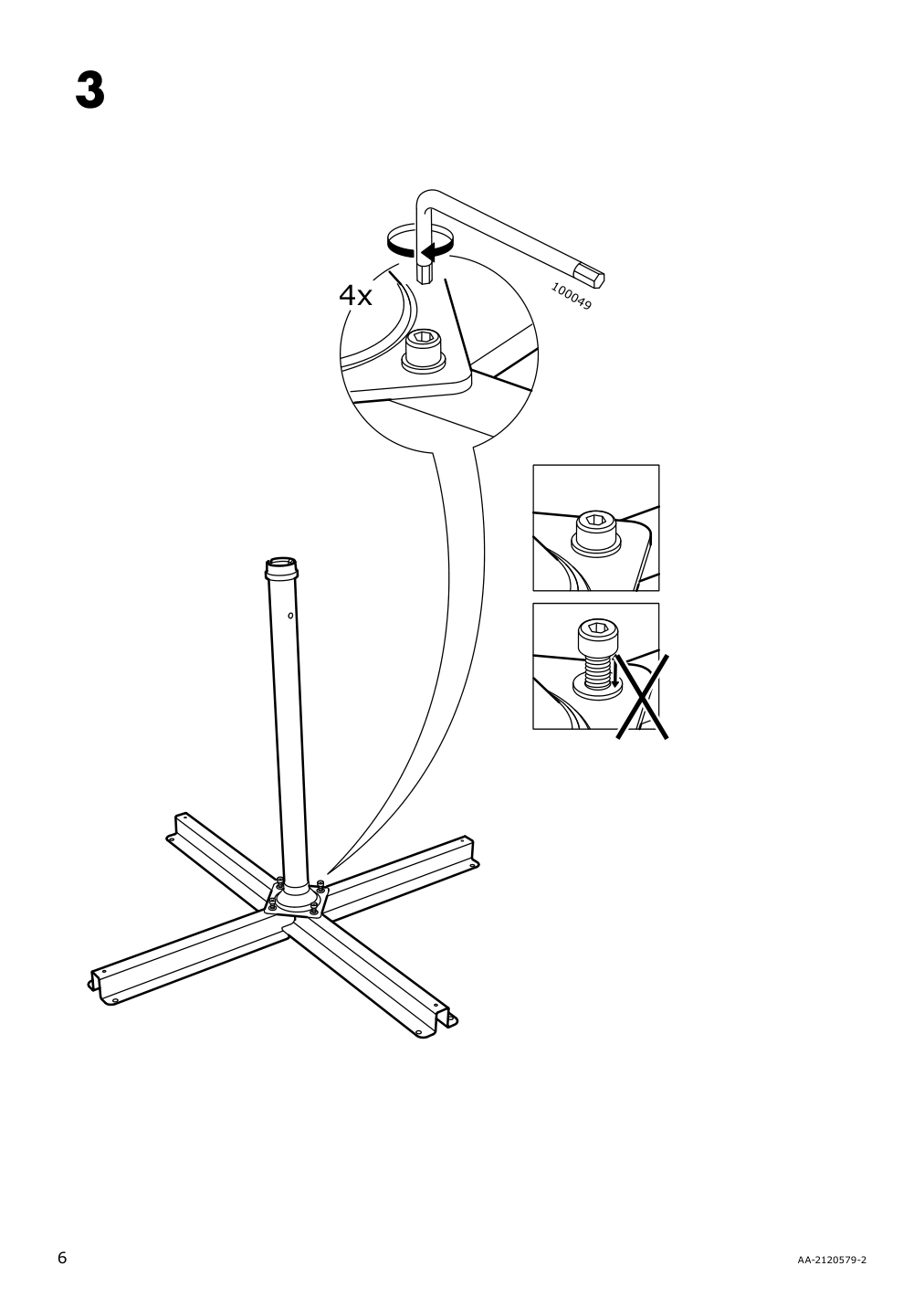 Assembly instructions for IKEA Oxnoe umbrella frame hanging gray | Page 6 - IKEA OXNÖ / VÅRHOLMEN umbrella, hanging 693.257.37