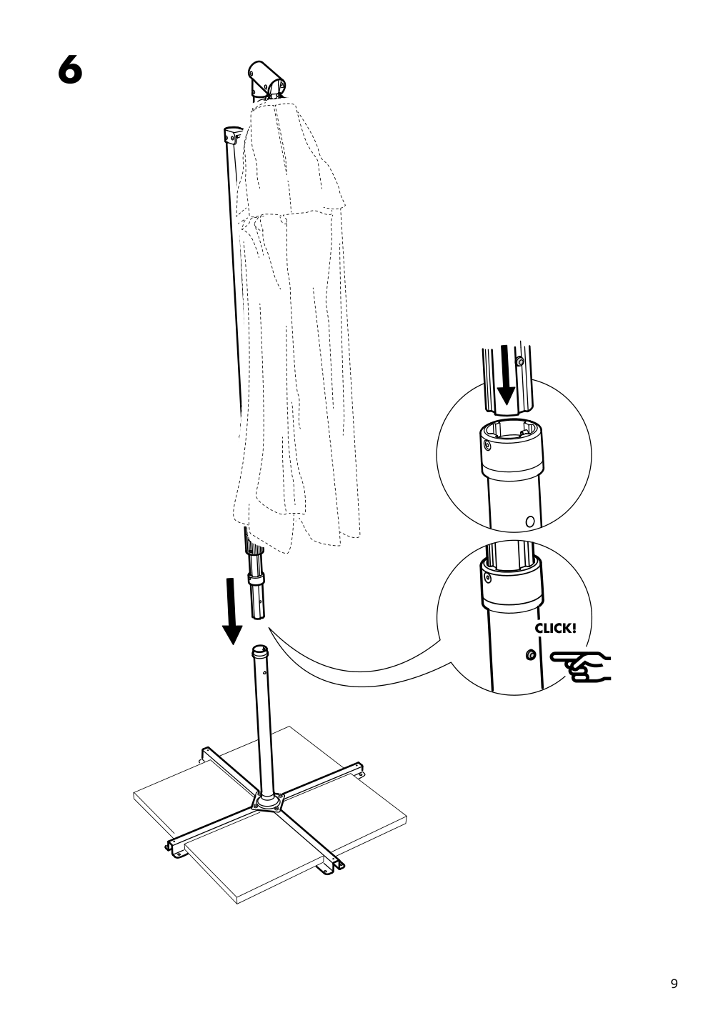 Assembly instructions for IKEA Oxnoe umbrella frame hanging gray | Page 9 - IKEA OXNÖ / VÅRHOLMEN umbrella, hanging 693.257.37