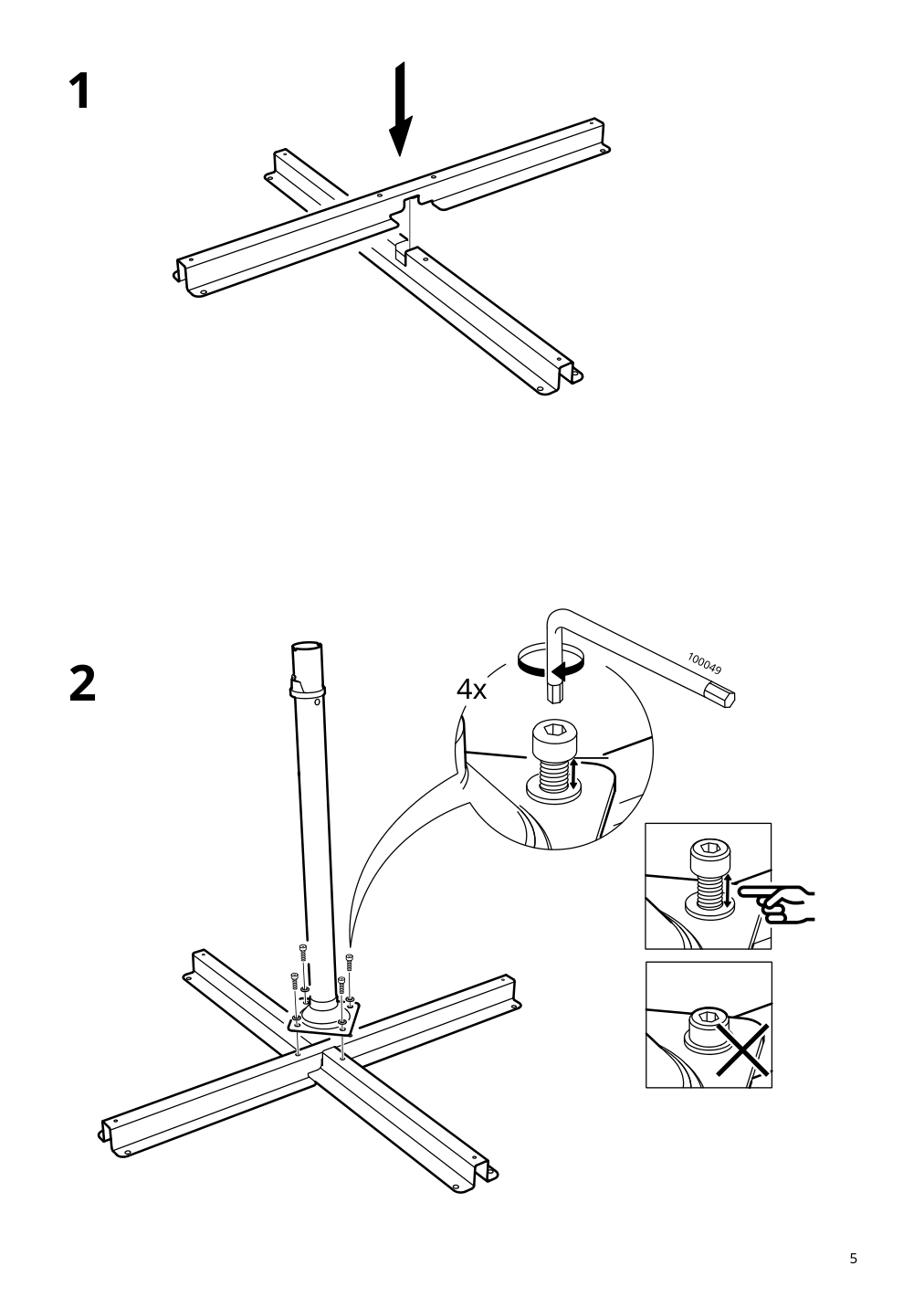 Assembly instructions for IKEA Oxnoe umbrella frame hanging gray | Page 5 - IKEA OXNÖ / VÅRHOLMEN umbrella, hanging 693.257.37