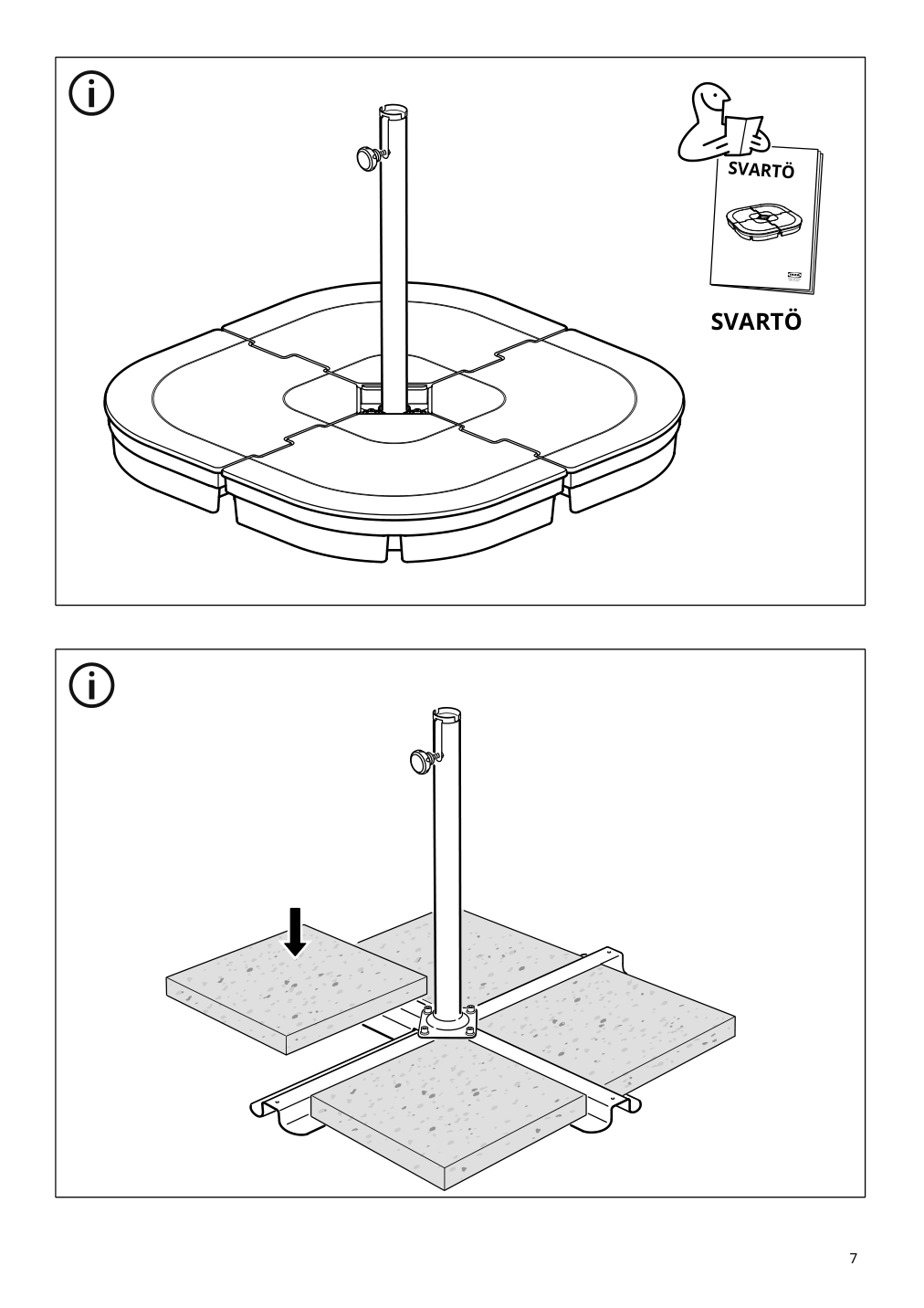 Assembly instructions for IKEA Oxnoe umbrella frame hanging gray | Page 7 - IKEA OXNÖ / VÅRHOLMEN umbrella, hanging 693.257.37