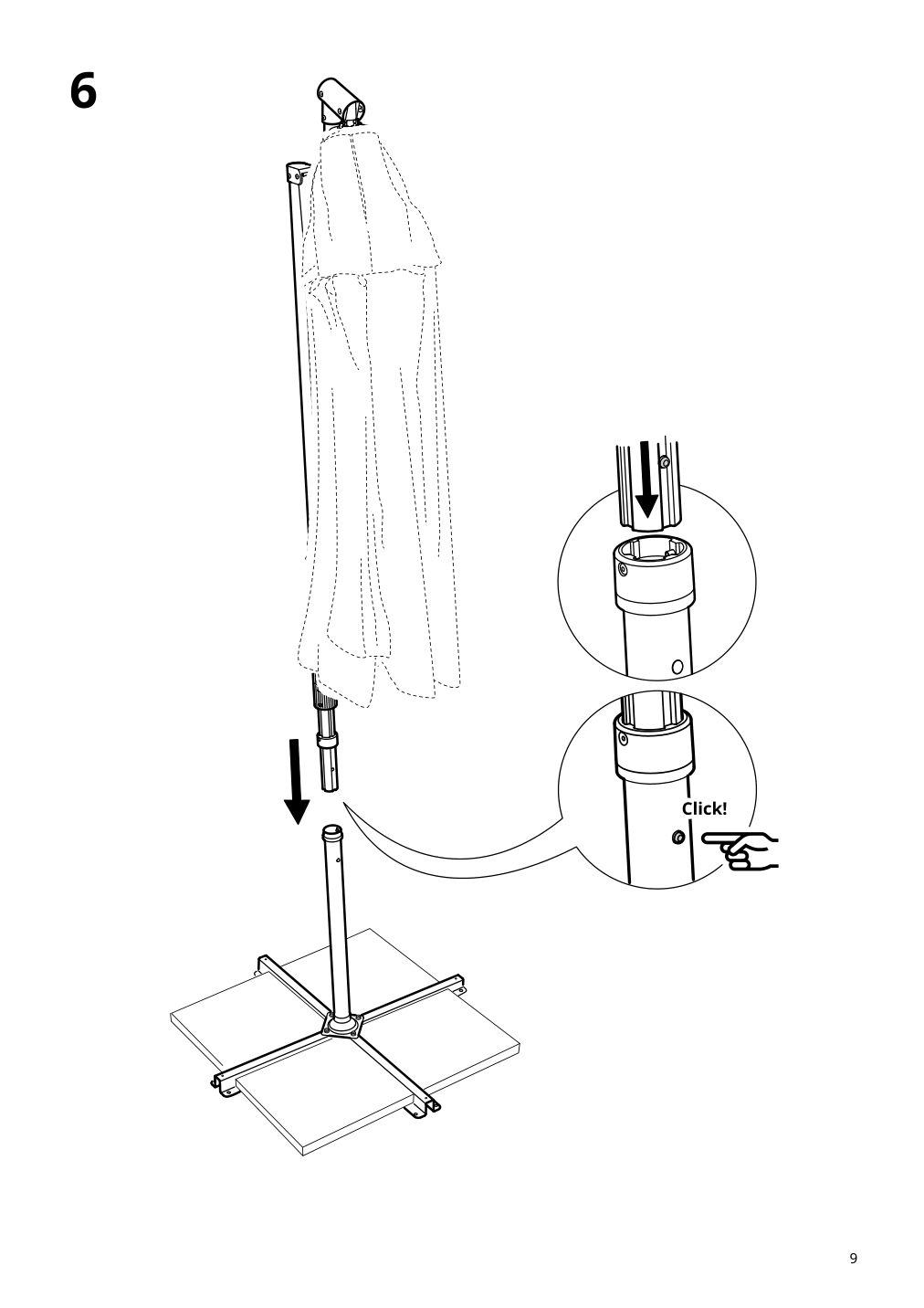 Assembly instructions for IKEA Oxnoe umbrella frame hanging gray | Page 9 - IKEA OXNÖ / VÅRHOLMEN umbrella, hanging 693.257.37