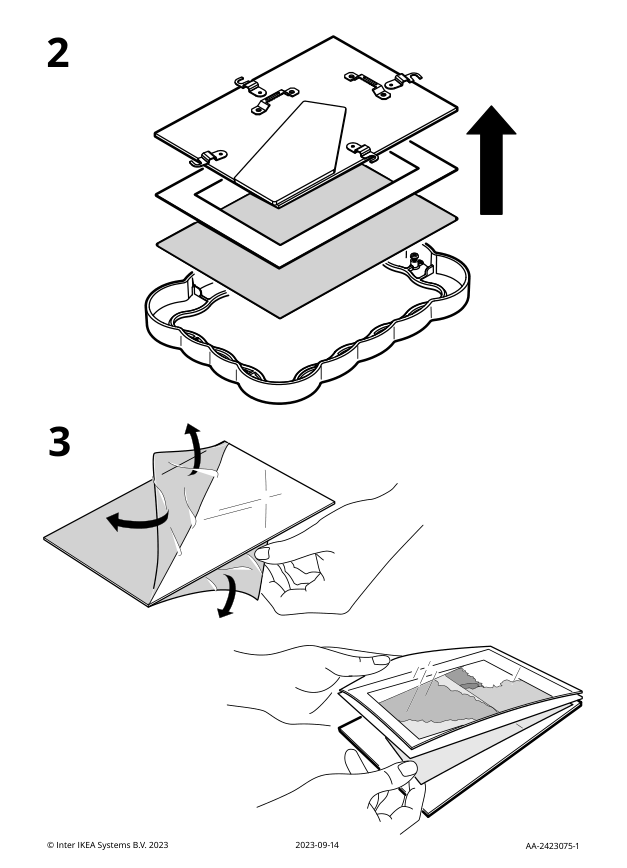 Assembly instructions for IKEA Paerlhagtorn frame silver color | Page 2 - IKEA PÄRLHAGTORN frame 205.749.93