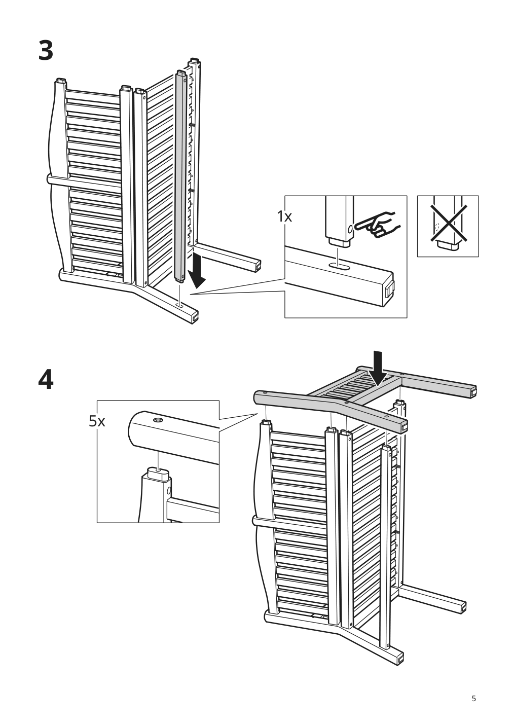 Assembly instructions for IKEA Paeronholmen bench with backrest outdoor red | Page 5 - IKEA PÄRONHOLMEN bench with backrest, outdoor 905.037.99