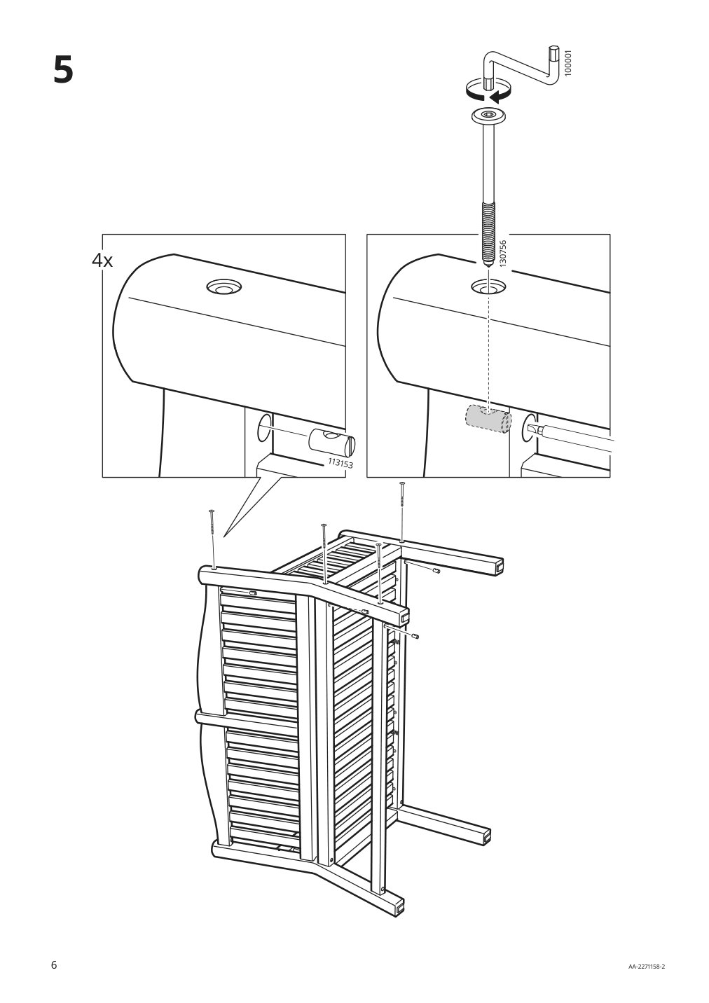 Assembly instructions for IKEA Paeronholmen bench with backrest outdoor red | Page 6 - IKEA PÄRONHOLMEN bench with backrest, outdoor 905.037.99