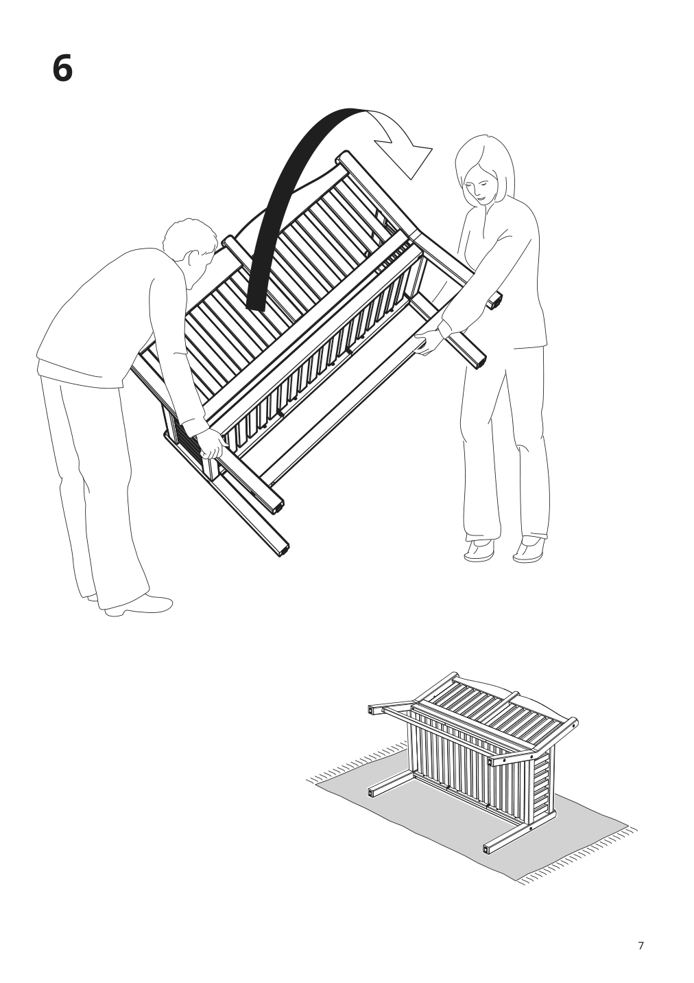 Assembly instructions for IKEA Paeronholmen bench with backrest outdoor red | Page 7 - IKEA PÄRONHOLMEN bench with backrest, outdoor 905.037.99