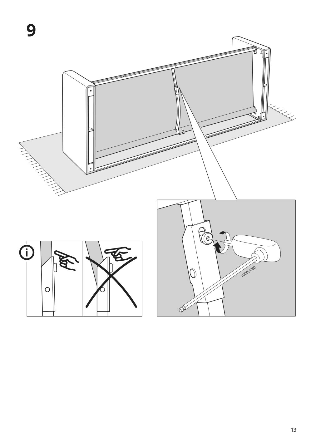 Assembly instructions for IKEA Paerup frame 3 seat sofa w chaise | Page 13 - IKEA PÄRUP sofa with chaise 893.898.27