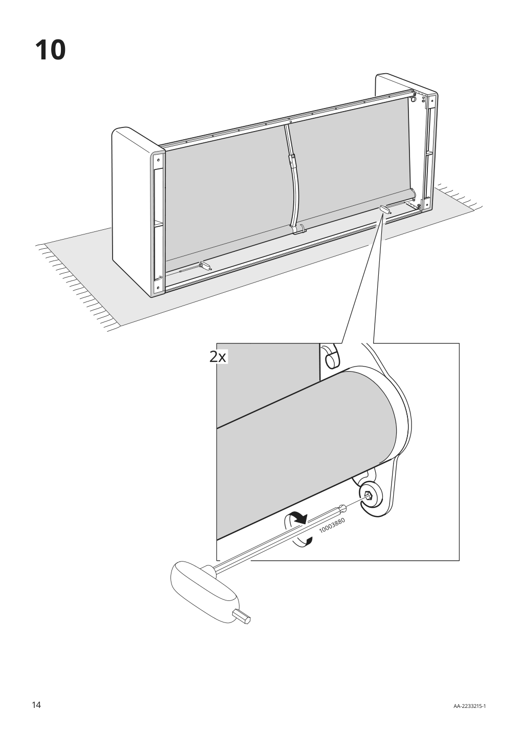 Assembly instructions for IKEA Paerup frame 3 seat sofa w chaise | Page 14 - IKEA PÄRUP sofa with chaise 393.898.39