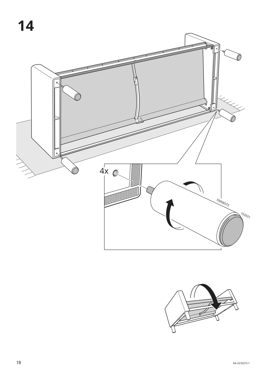 Assembly instructions for IKEA Paerup frame 3 seat sofa w chaise | Page 18 - IKEA PÄRUP sofa with chaise 295.142.97