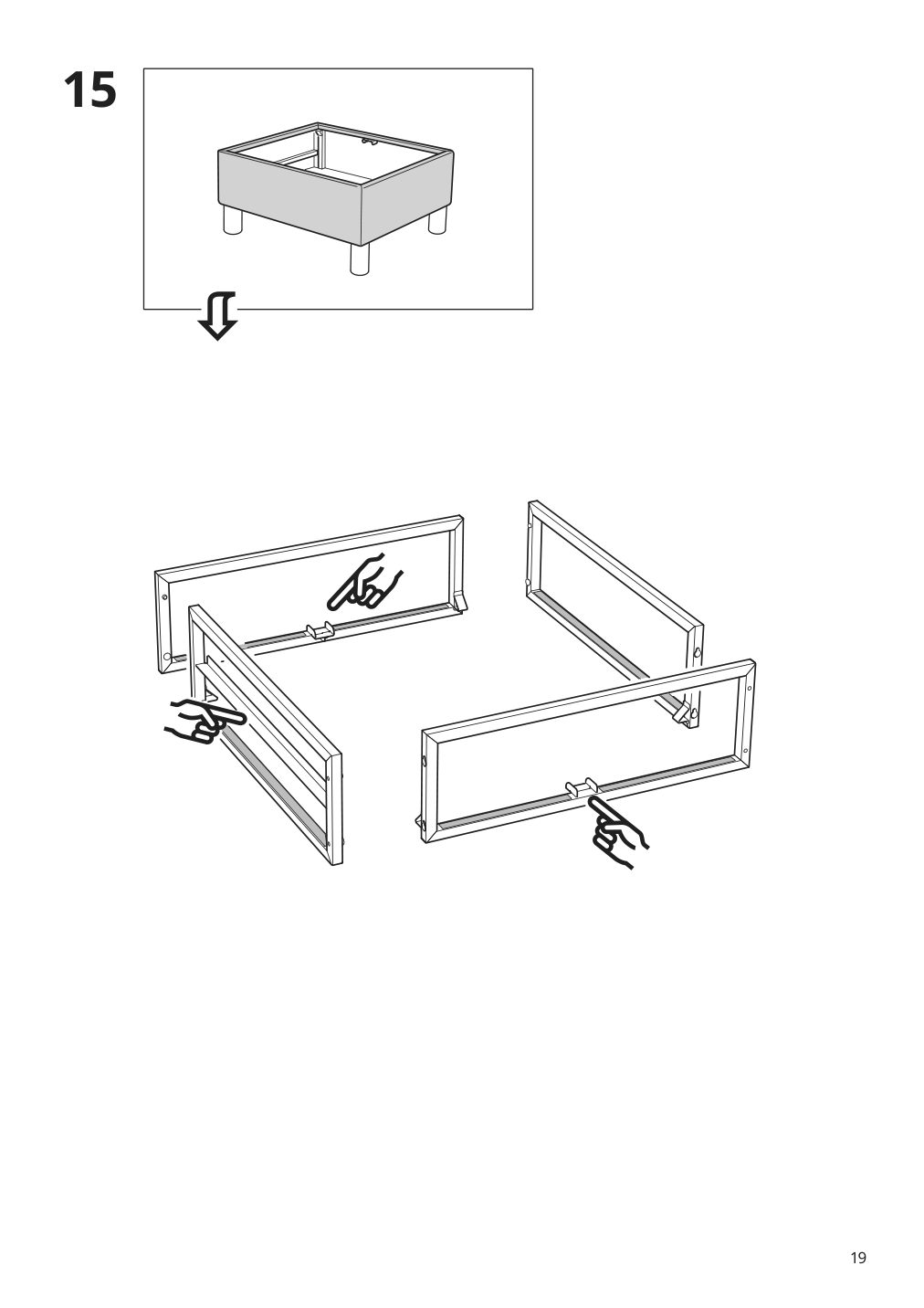 Assembly instructions for IKEA Paerup frame 3 seat sofa w chaise | Page 19 - IKEA PÄRUP sofa with chaise 295.142.97