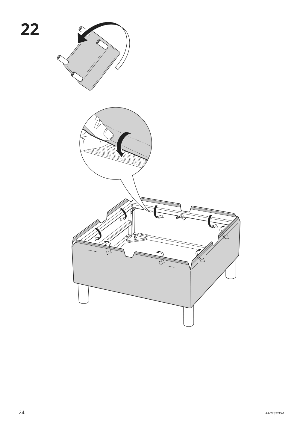 Assembly instructions for IKEA Paerup frame 3 seat sofa w chaise | Page 24 - IKEA PÄRUP sofa with chaise 393.898.39