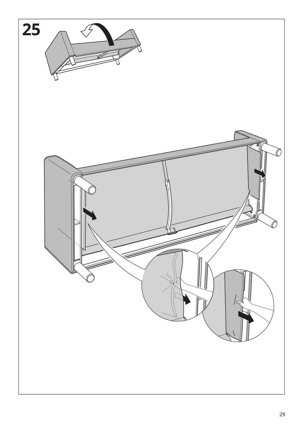 Assembly instructions for IKEA Paerup frame 3 seat sofa w chaise | Page 29 - IKEA PÄRUP sofa with chaise 393.898.39